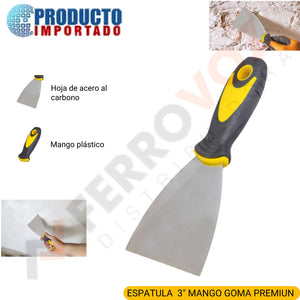 ESPATULA  3" MANGO GOMA PREMIUN