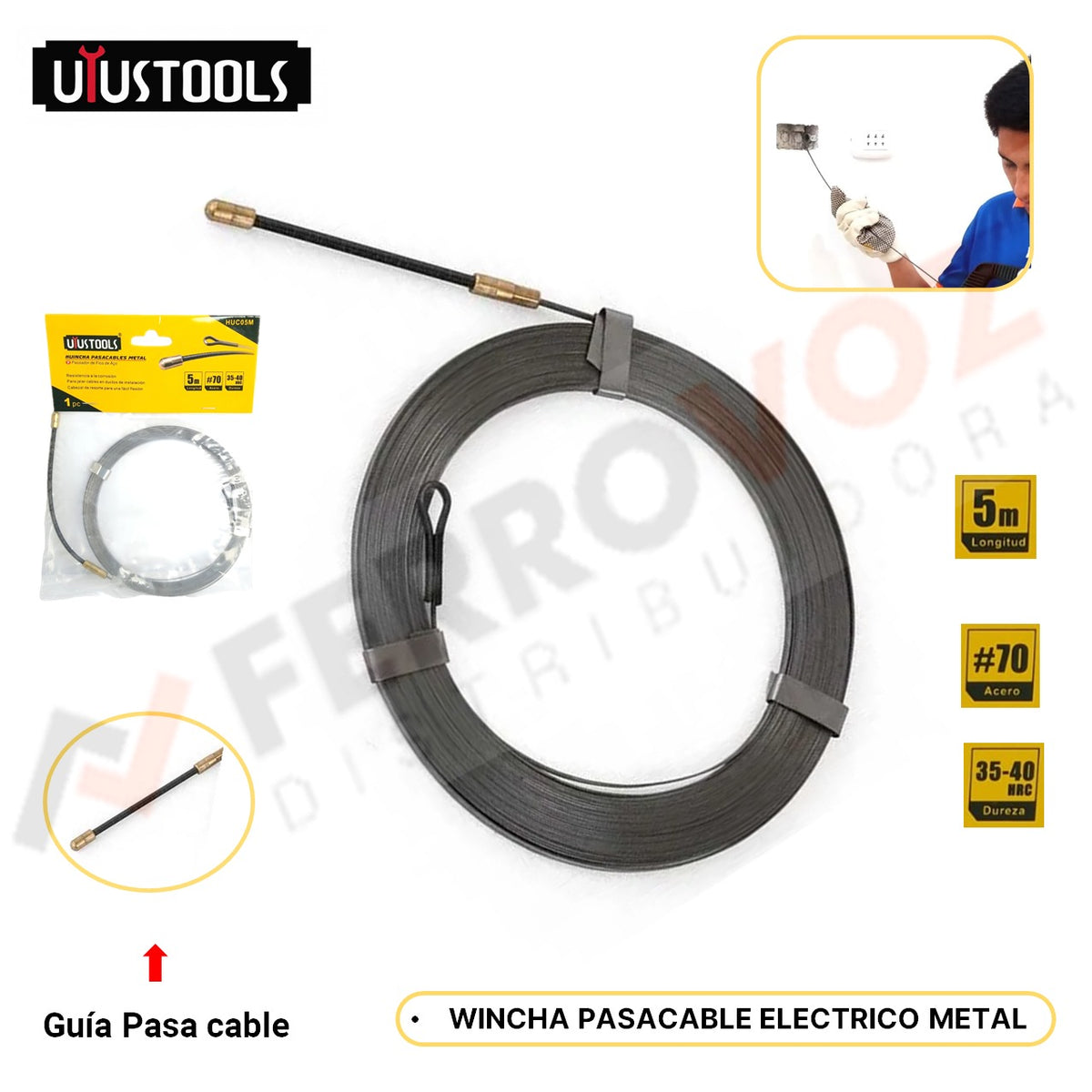 WINCHA PASACABLE ELECTRICO METAL 5 METROS – FERROVOZ IMPORT