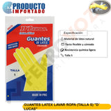 GUANTES LATEX LAVAR ROPA "D´ LUCAS" (TALLA S)