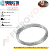 ALAMBRE GALVANIZADO #22 - 340MT (1 KG)