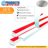 CANALETA PVC 10 X 20 C/ PEGAMENTO