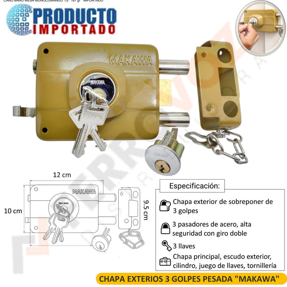 CHAPA EXTERIOS 3 GOLPES PESADA 