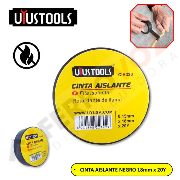 CINTA AISLANTE NEGRO 18MM X 20Y 