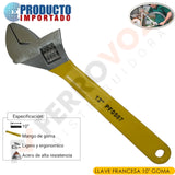 LLAVE FRANCESA 12" M/ GOMA
