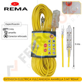 EXTENSION ELECTRICA VULCANIZADA AMARILLA 3 MT "REMA"