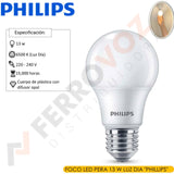 FOCO LED PERA luz blanca 13 W "PHILLIPS"
