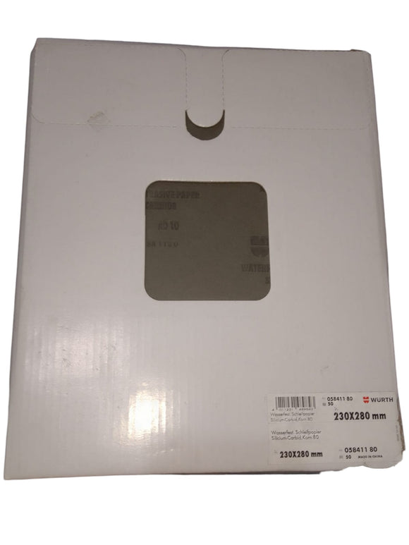 LIJA AGUA #80 USO RUDO (50PCS) 