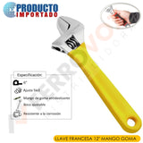 LLAVE FRANCESA 12" M/ GOMA