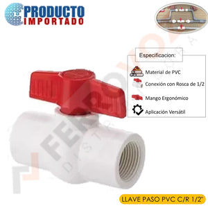 LLAVE PASO PVC C/R 1/2"