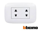TOMACORRIENTE DOBLE BTICINO SENCIA 16A 250V "ORIGINAL"