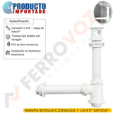 TRAMPA BOTELLA C/DESAGUE 1 1/4 X 9" "METUSA"
