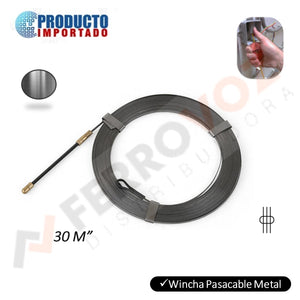 WINCHA PASACABLE ELECTRICO METAL 30METROS