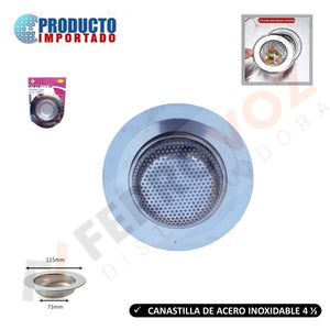 REJILLA DE 4 1/2" ACERO INOXIDABLE