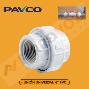 UNION UNIVERSAL "PAVCO" 1/2" PVC C/ROSCA