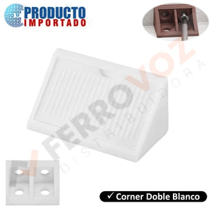 ANGULO PVC CORNER DOBLE BLANCO (50pcs)
