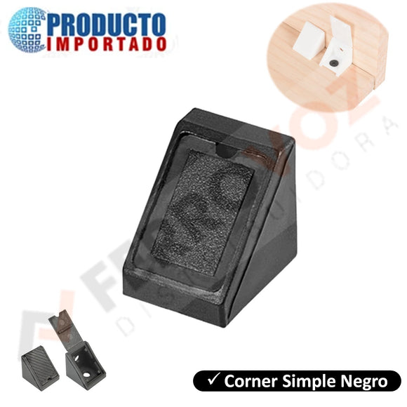 ANGULO PVC CORNER SIMPLE  NEGRO (50pcs)