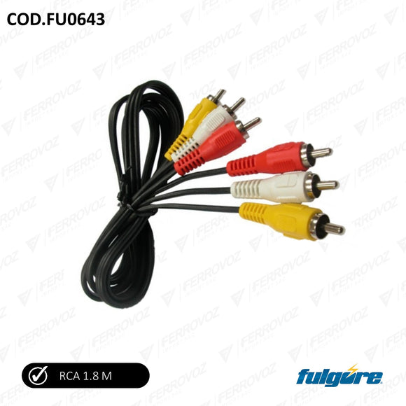 Cable RCA a RCA 3x3 1.5 Metros Macho Cable Audio y Video | Oechsle