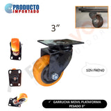 GARRUCHA MOVIL PLATAFORMA PESADO  3" 100kg