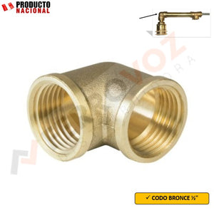 CODO BRONCE 1/2" COMERCIAL 34GR