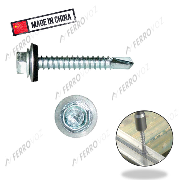 Tornillos Autoperforantes SKIR'CO Para Paneles Sándwich - 5,5 X 180 Mm Con Arandela EPDM (50 Unidades)