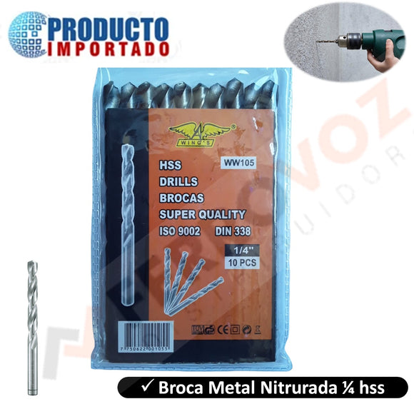 BROCA METAL HSS NITRURADA 1/16≈ 1.58mm (10PCS) – FERROVOZ IMPORT