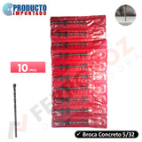 BROCA CONCRETO LISO 5/32" X 4" (10PCS)