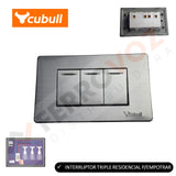 INTERRUPTOR TRIPLE RESIDENCIAL P/EMPOTRAR