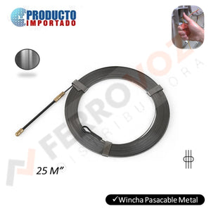 WINCHA PASACABLE ELECTRICO METAL 25METROS