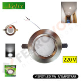 EQUIPO LED SPOT LIGHT 7W  GU53 PLATEADO