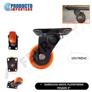 GARRUCHA MOVIL PLATAFORMA PESADO  2"  60KG