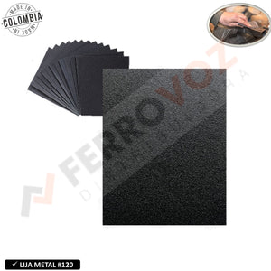 LIJA METAL #120 USO RUDO (50PCS)