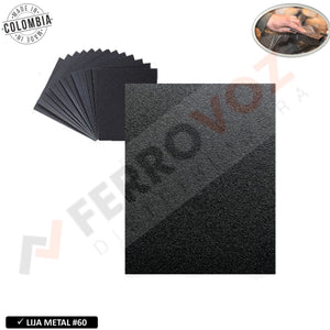 LIJA METAL # 60 USO RUDO ( 50 PCS )