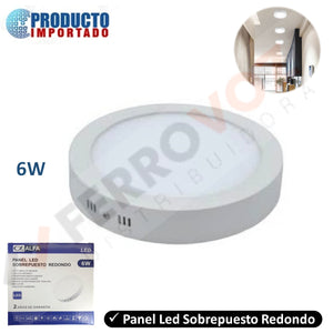 PANEL LED VISIBLE 6W REDONDO